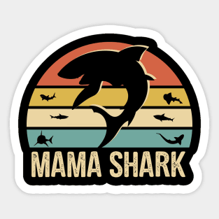 Mom Shark Fish Lover Birthday Mommy Sticker